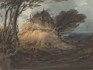 Hint Tapınağı, yaklaşık 1808-12. by George Chinnery