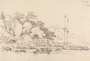 Lap House, İç Liman, Makao by George Chinnery