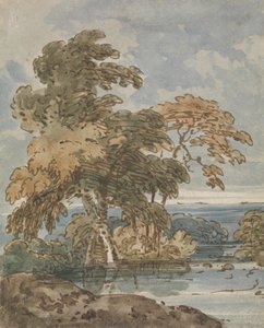 nehir kenarındaki ağaçlar by George Chinnery
