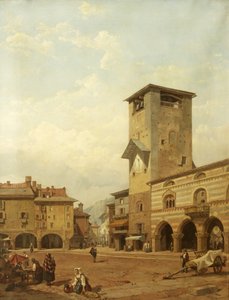 Broletto, Como by George Clarkson Stanfield