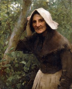 Bir Emekçi Hala; Yaşlı Bir Kadın, Kuzey Lincolnshire by George Clausen