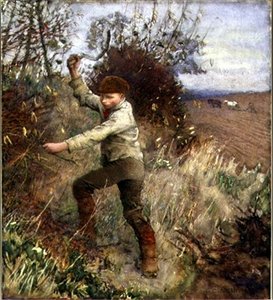 Çit Budayan Çocuk, 1890 by George Clausen