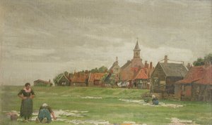 Çamaşırcı Kadınlar, Hollanda, 1876 (tahta) by George Clausen