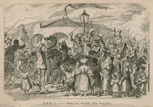 Nisan - Yarışlardan dönüş by George Cruikshank