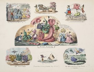 Bonnet Binası, pub. 1828 (el renkli gravür) by George Cruikshank