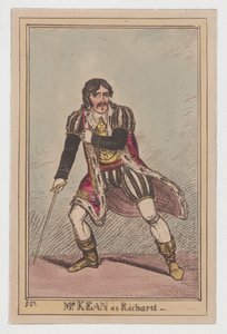 Edmund Kean Richard III olarak, yaklaşık. 1814., yaklaşık 1814. by George Cruikshank