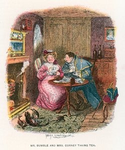 Oliver Twist için İllüstrasyon by George Cruikshank