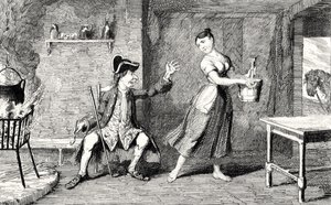 Jeannie Deans, Babasının Kulübesinde, Sir Walter Scott (1771-1832) tarafından 1843