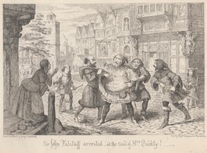Londra. Bir Sokak: 'IV. Henry Bölüm II,' Perde II, Sahne I by George Cruikshank