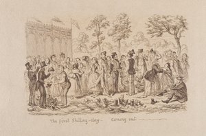 1851 Mayhews Büyük Sergisi: İlk Şilin Günü - Coming Out, 1851 by George Cruikshank