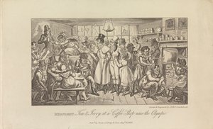 Geceyarısı, Tom ve Jerry bir Kahve Dükkanında... by George Cruikshank