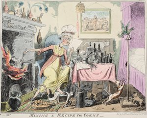Mısır, pub için Bir Tarif Karıştırma. 1835 (el renkli gravür) by George Cruikshank