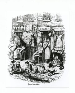Monmouth Caddesi, 1836 dolayları by George Cruikshank