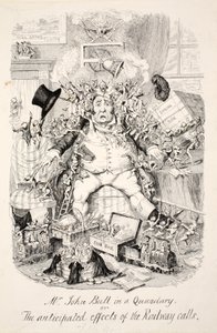 Bay John Bull Bir İkilemde veya Demiryolu Çağrılarının Beklenen Etkileri, yayın. 1845 by George Cruikshank