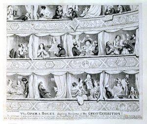 Büyük Sergi sırasındaki Opera Kutuları, c.1851 by George Cruikshank