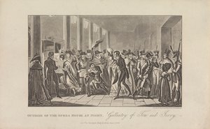 Geceleri Opera Binası Dışında by George Cruikshank