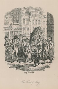 Londra hayatından bir sahne: 1 Mayıs by George Cruikshank