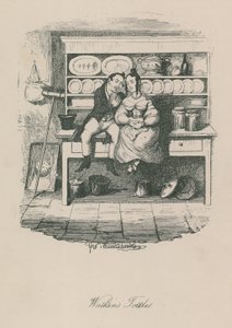 Londra yaşamının sahnesi: Watkins Tottles by George Cruikshank