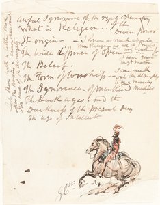 Atlı Hussar taslağını by George Cruikshank