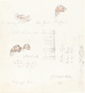 Grotesk Yüzlerin Eskizleri by George Cruikshank
