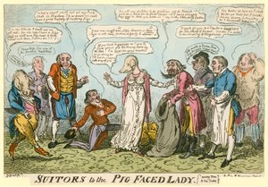 Domuz Suratlı Lady of Manchester Square, Londra Suiters by George Cruikshank