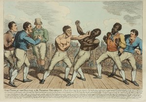 Savaş Muzafferinin Kapanışı (renkli gravür) by George Cruikshank