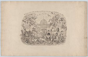 1851, 1851., 1851 Büyük Sergisinden Tüm Ulusların Eserlerinin Dağılımı. by George Cruikshank