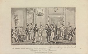 Drury Lane Tiyatrosu'ndaki Yeşil Oda by George Cruikshank
