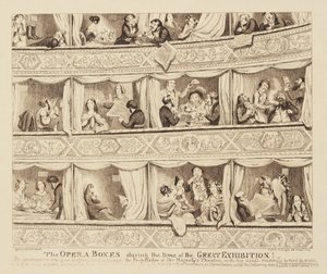 Büyük Sergi Döneminde Opera Kutuları, 1851 by George Cruikshank