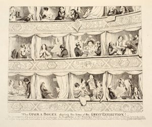 Büyük Sergi sırasında Opera Kutuları, pub. 1851 by George Cruikshank