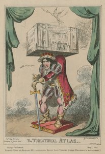 Tiyatro Atlası: Edmund Kean Richard III olarak by George Cruikshank