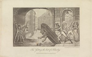 Tom bir Charley'den en iyi şekilde yararlanıyor by George Cruikshank