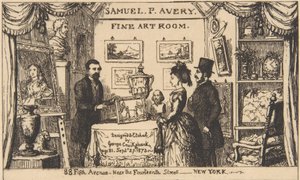 Samuel P. Avery için Ticaret Kartı - Güzel Sanatlar Odası, 1873., 1873. by George Cruikshank