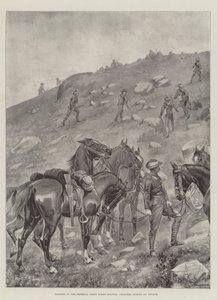 Trooper of the Imperial Light Horse holding Chargers during an Attack  by George Derville Rowlandson