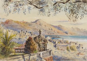 San Remo, 12 Ocak 1878 (kağıt üzerinde wc) by George Douglas Tinling