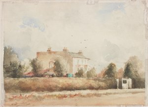 Banliyö Evi (kağıt üzerine kalem ve sulu boya)