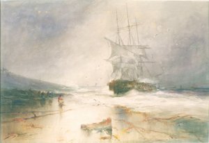 Salween Batığı, South Shields Sands (kağıt üzerine kurşun kalem ve sulu boya)