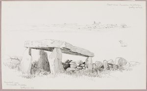 Criccieth yakınlarındaki Cromlech, Kuzey Galler/Pensarn yakınlarındaki sahil, Kuzey Galler