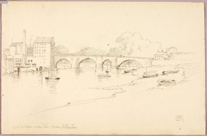 Dee üzerindeki Eski Köprü, Chester by George Elbert Burr