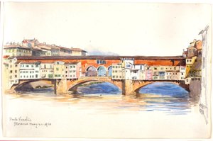 Ponte Vecchio, Floransa by George Elbert Burr
