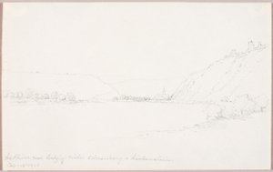 Salzig yakınlarındaki Ren Nehri, Stirrenberg ve Liebenstein Kaleleri by George Elbert Burr