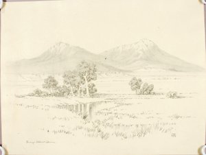 İsimsiz (İspanyol Tepeleri [no. 2] için transfer çizimi) by George Elbert Burr