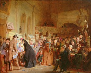 Londra Tavernasında Bir Bebek Yetim Seçimi, 1865 by George Elgar Hicks