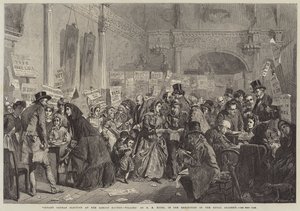 Londra Tavern'de Bebek Yetim Seçimi, Yoklama by George Elgar Hicks