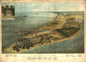 Point Lookout, Md., Hammond Genl. Hastane ve ABD genl. savaş esirleri için depo by George Everett