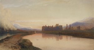 Neath Abbey, Glamorganshire (kağıt üzerine suluboya)