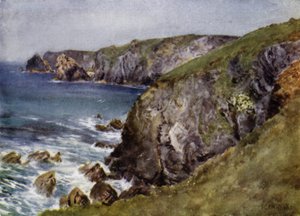 Kertenkele yakınlarındaki Sahil (renkli taş) by George Franck Nicholls