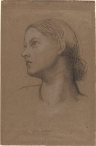 Genç Bir Kadının Başı by George Frederic Watts