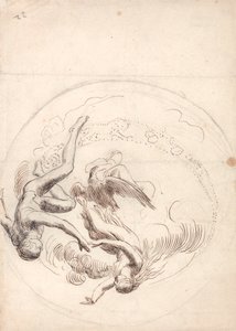 Dairesel Tavan Dekorasyonu İçin Çalışma by George Frederic Watts