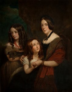 Leydi Caroline Towneley, Kızları Caroline ve Emily ile birlikte (Francis Grant